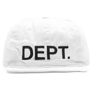 GALLERY DEPT. Logo Hat Cotton Cap Snapback White Embroidered Logo Adjustable